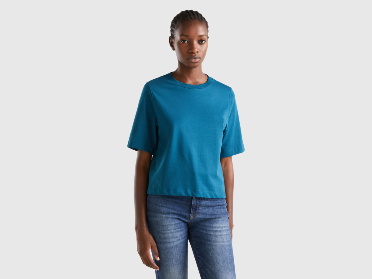 Benetton T-Shirt Green by United Colors of Benetton GOOFASH