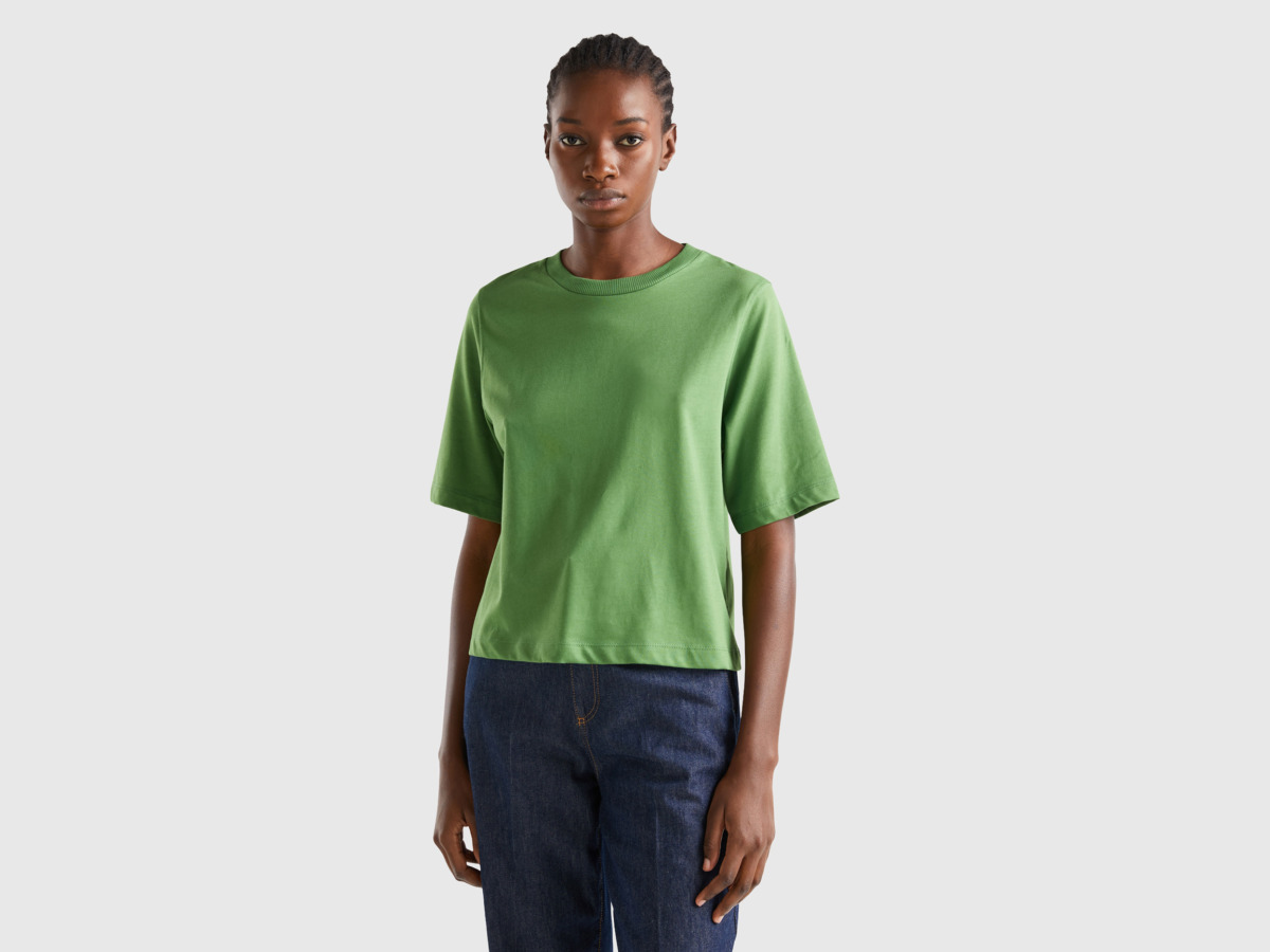 Benetton T-Shirt Green from United Colors of Benetton GOOFASH