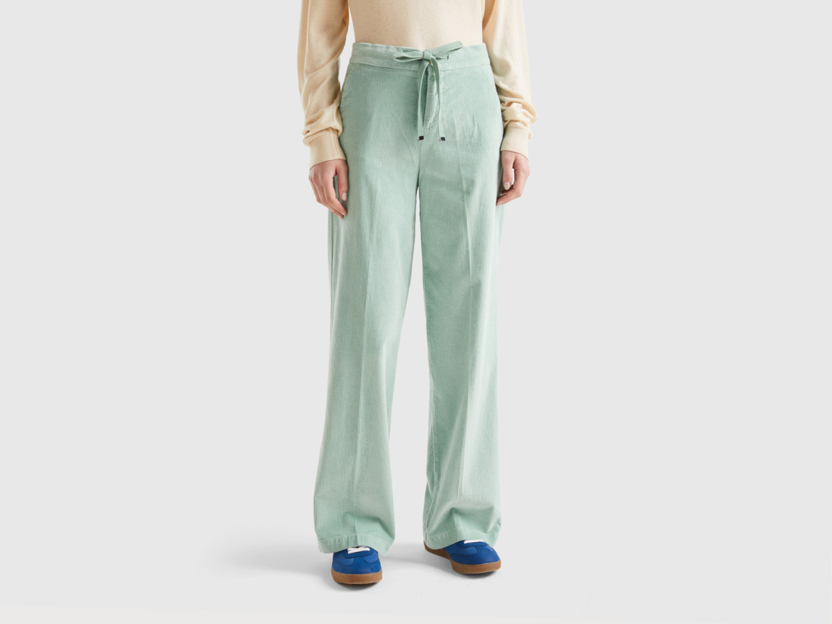 Benetton - Trousers in Aqua from United Colors of Benetton GOOFASH
