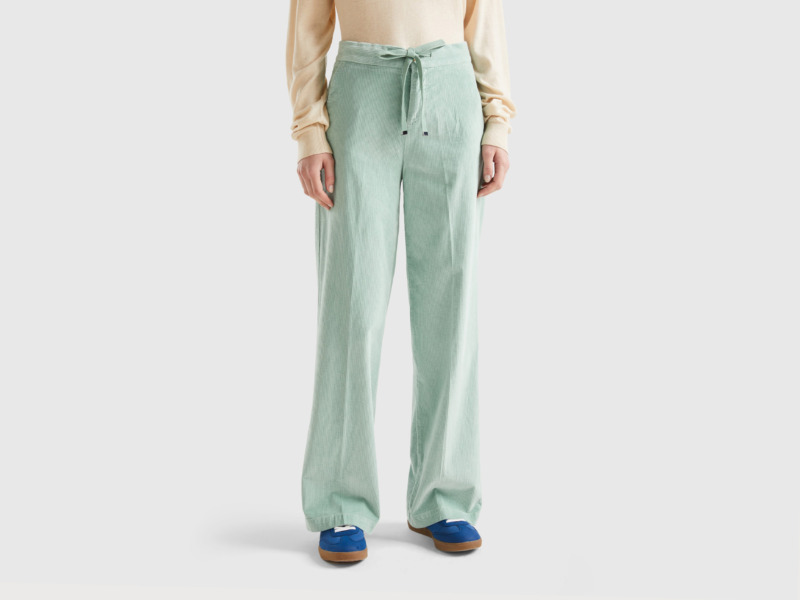 Benetton - Trousers in Aqua from United Colors of Benetton GOOFASH