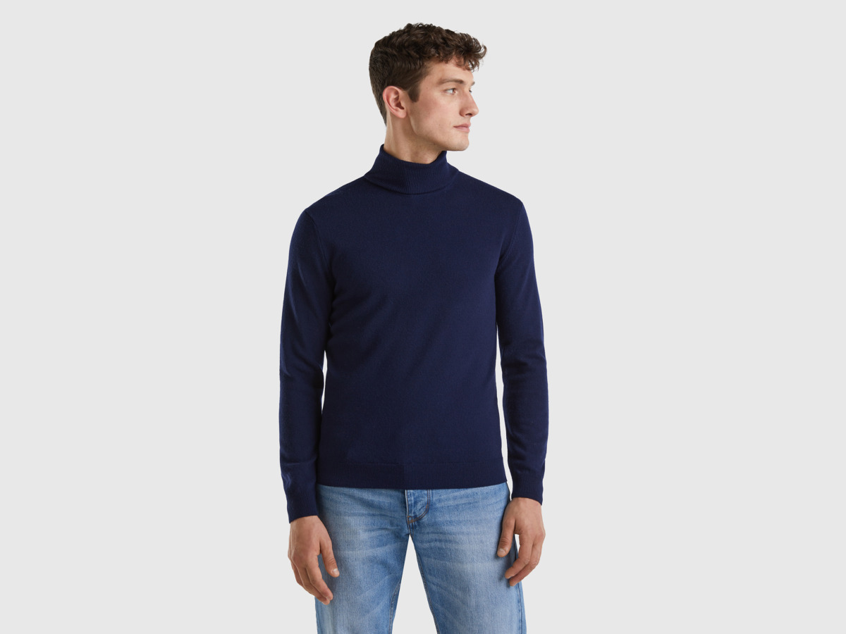 Benetton - Turtleneck in Blue for Men by United Colors of Benetton GOOFASH