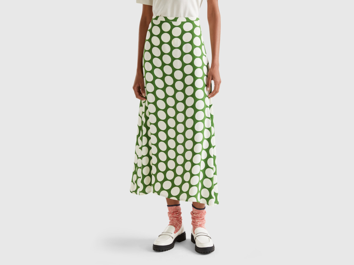 Benetton - Woman Skirt in Green from United Colors of Benetton GOOFASH