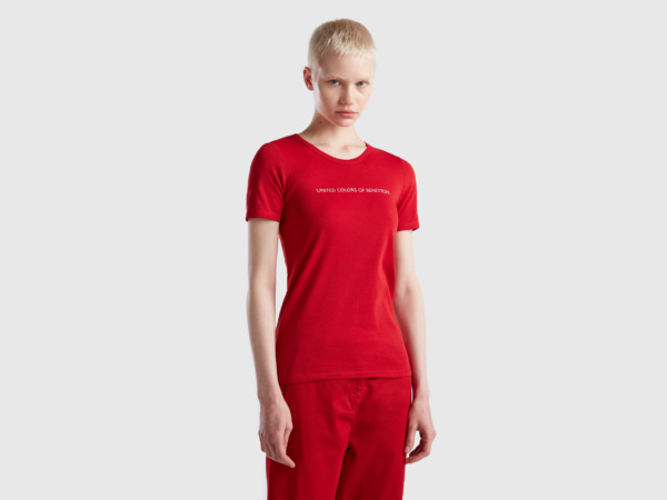 Benetton Woman T-Shirt Red United Colors of Benetton GOOFASH