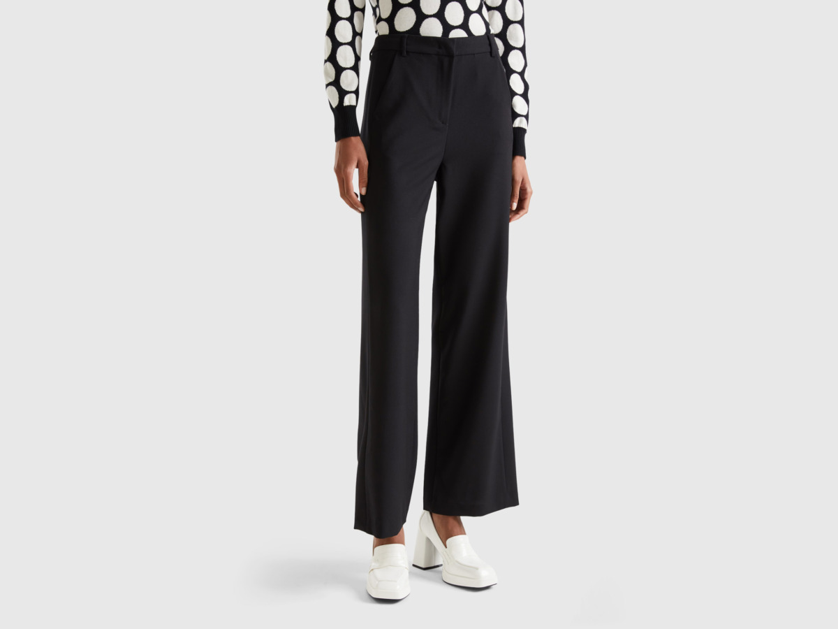 Benetton - Woman Trousers in Black - United Colors of Benetton GOOFASH