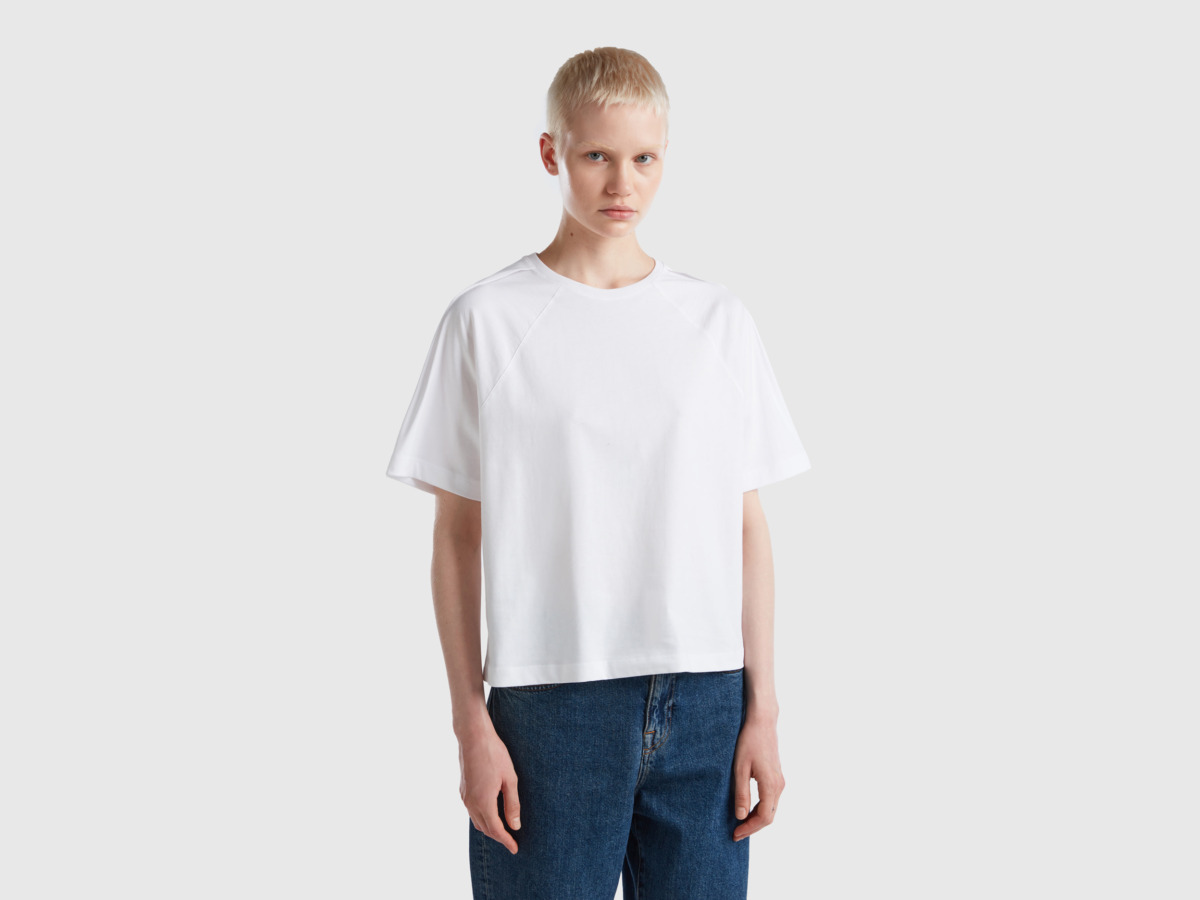 Benetton Woman White T-Shirt from United Colors of Benetton GOOFASH
