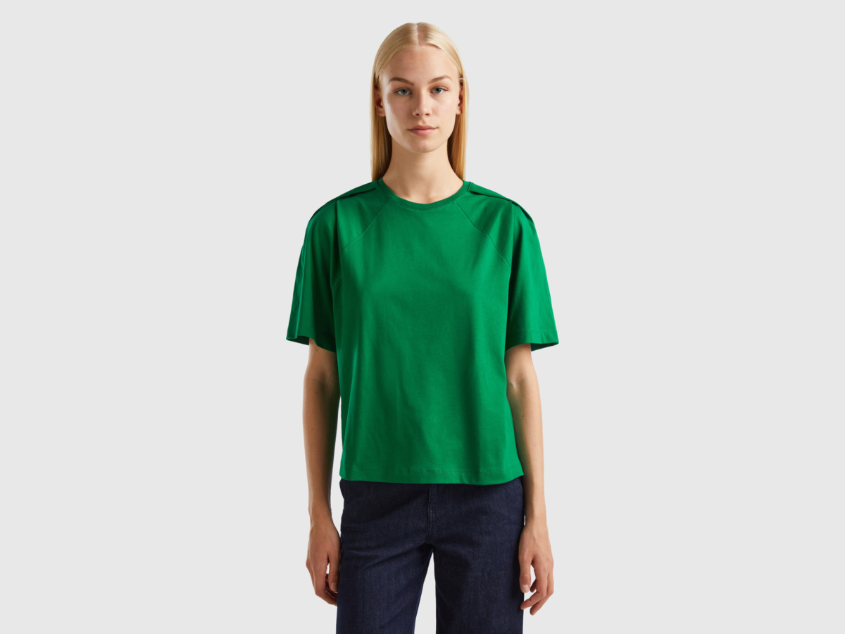 Benetton Women Green T-Shirt by United Colors of Benetton GOOFASH