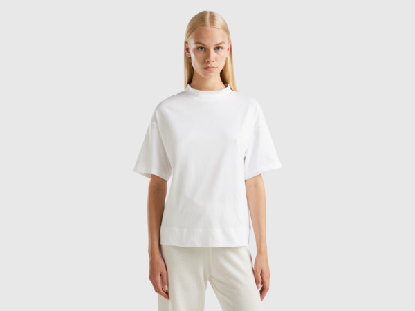 Benetton - Women T-Shirt White by United Colors of Benetton GOOFASH