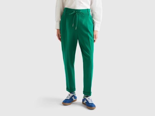 Benetton - Womens Green Trousers from United Colors of Benetton GOOFASH