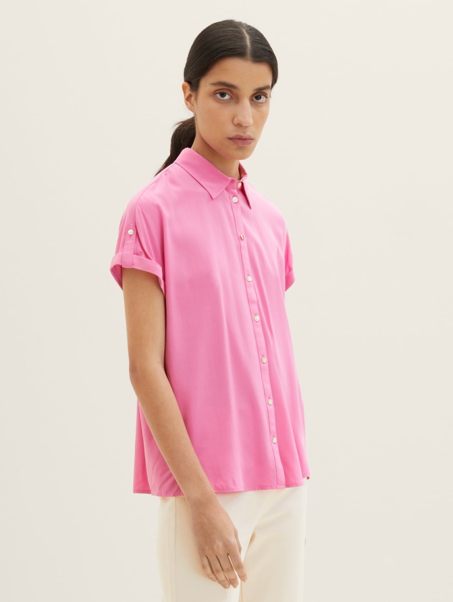 Blouse Pink for Women at Tom Tailor GOOFASH