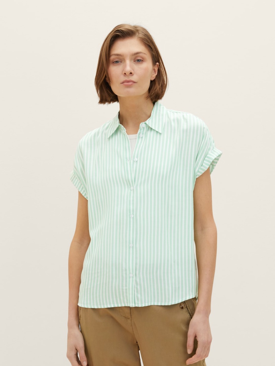 Blouse Striped at Tom Tailor GOOFASH