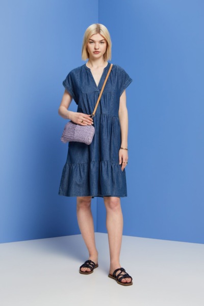 Blue Denim Dress by Esprit GOOFASH