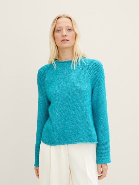 Blue - Knitting Sweater - Women - Tom Tailor GOOFASH