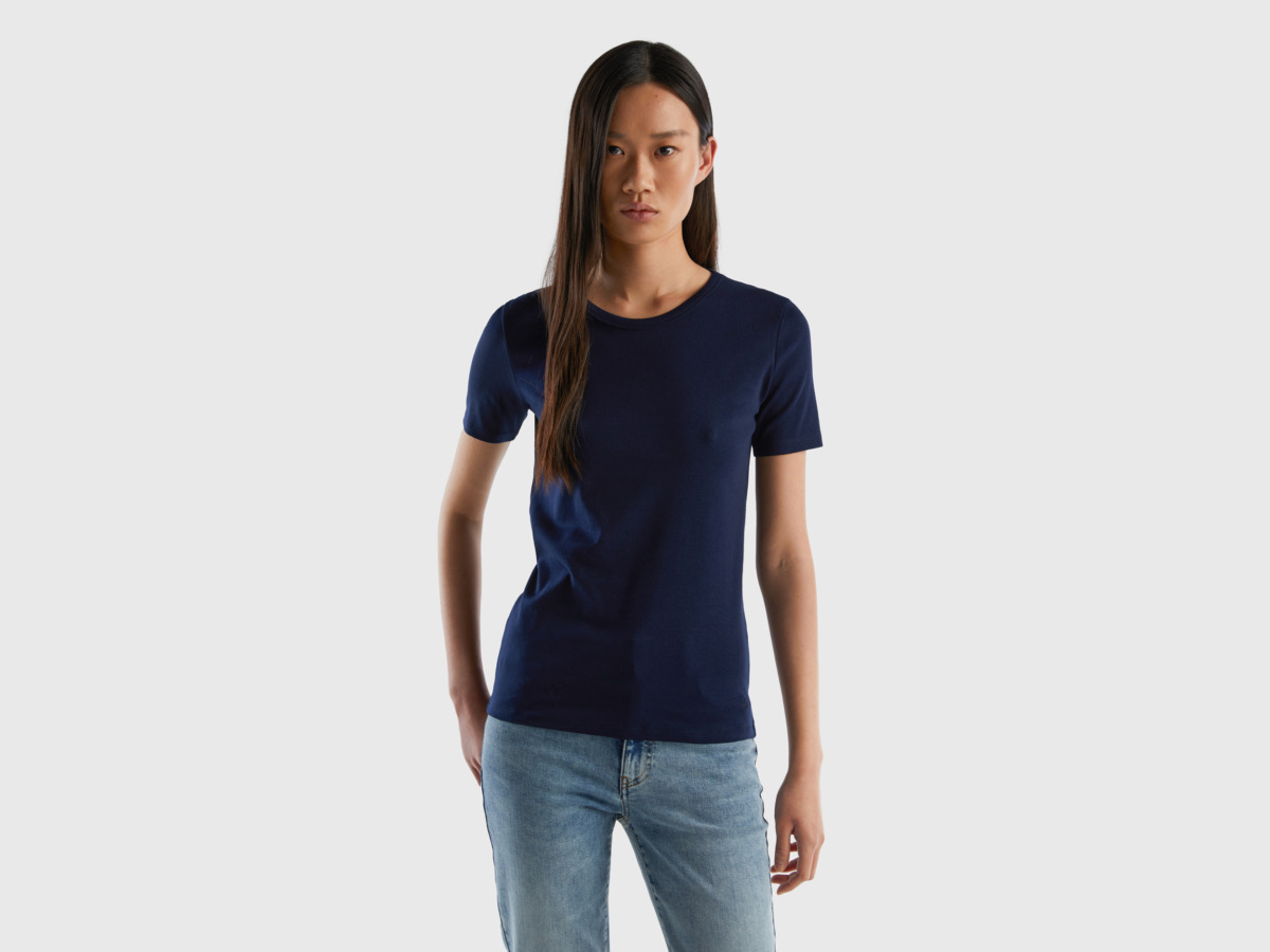 Blue T-Shirt - Benetton GOOFASH