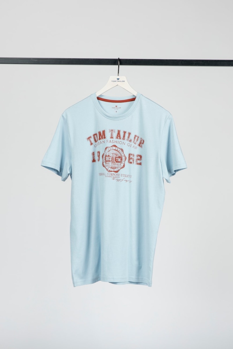 Blue T-Shirt Man - Tom Tailor GOOFASH