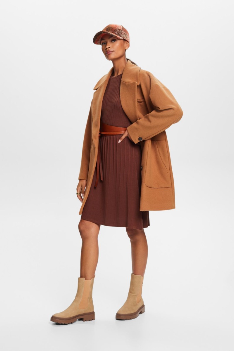 Dress in Brown at Esprit GOOFASH