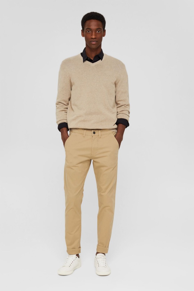 Esprit Chino Pants in Beige for Man GOOFASH