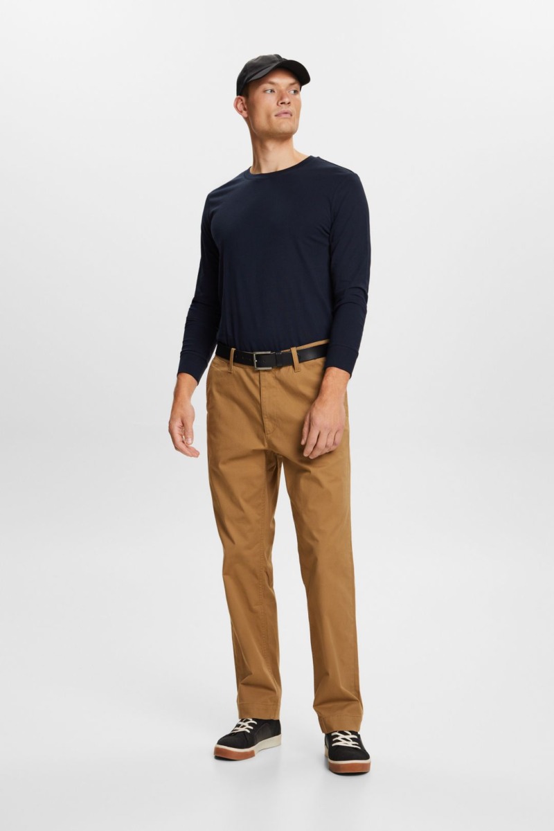 Esprit - Chino Pants in Camel for Man GOOFASH