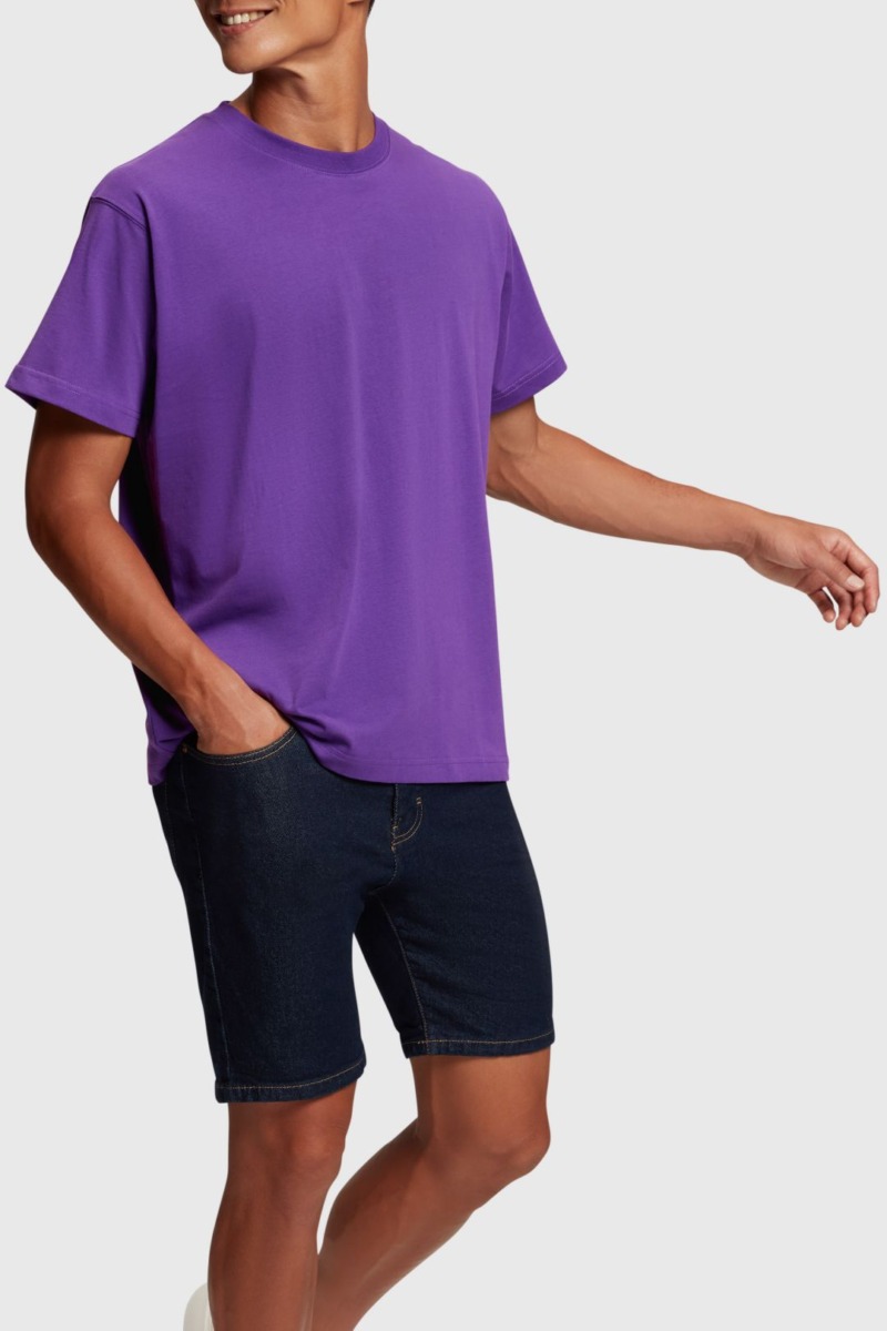 Esprit - Purple T-Shirt - Man GOOFASH