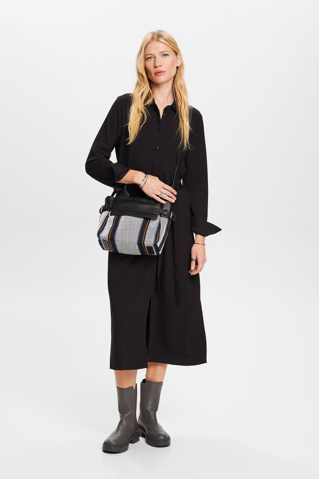 Esprit Woman Blouse Dress in Black GOOFASH