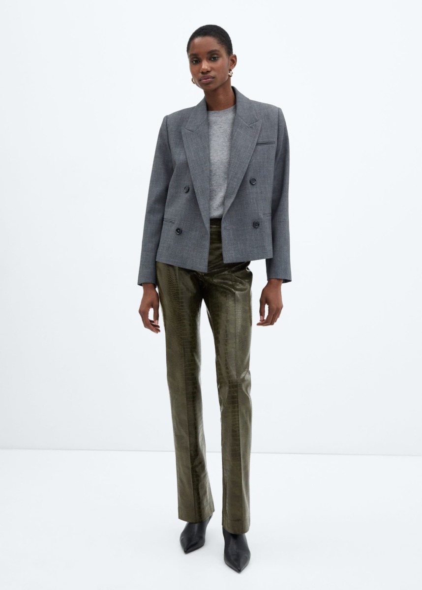 Flared Trousers in Khaki for Women by Mango GOOFASH