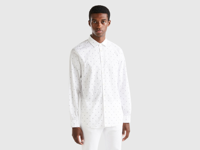 Gent Shirt in White by Benetton GOOFASH