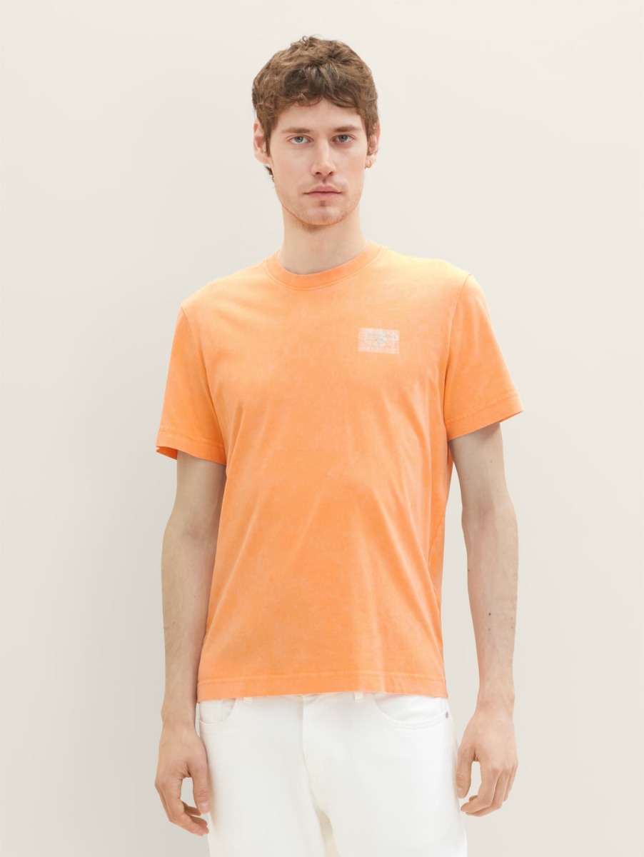 Gent T-Shirt - Orange - Tom Tailor GOOFASH