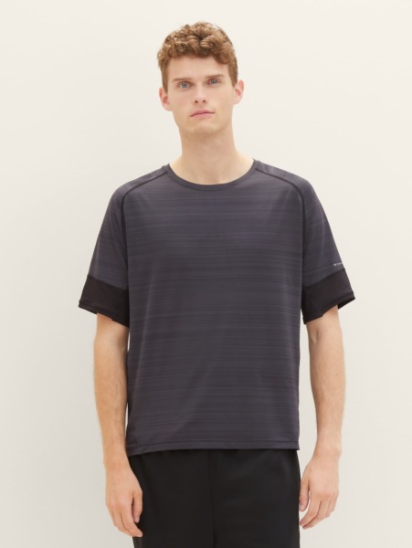 Gents Black T-Shirt from Tom Tailor GOOFASH