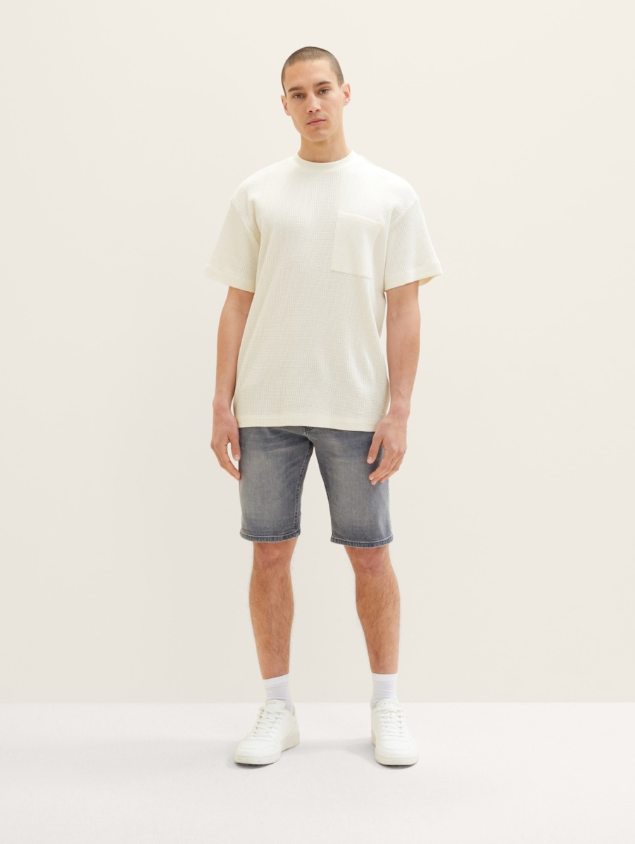 Gents Jeans Shorts in Grey Tom Tailor GOOFASH