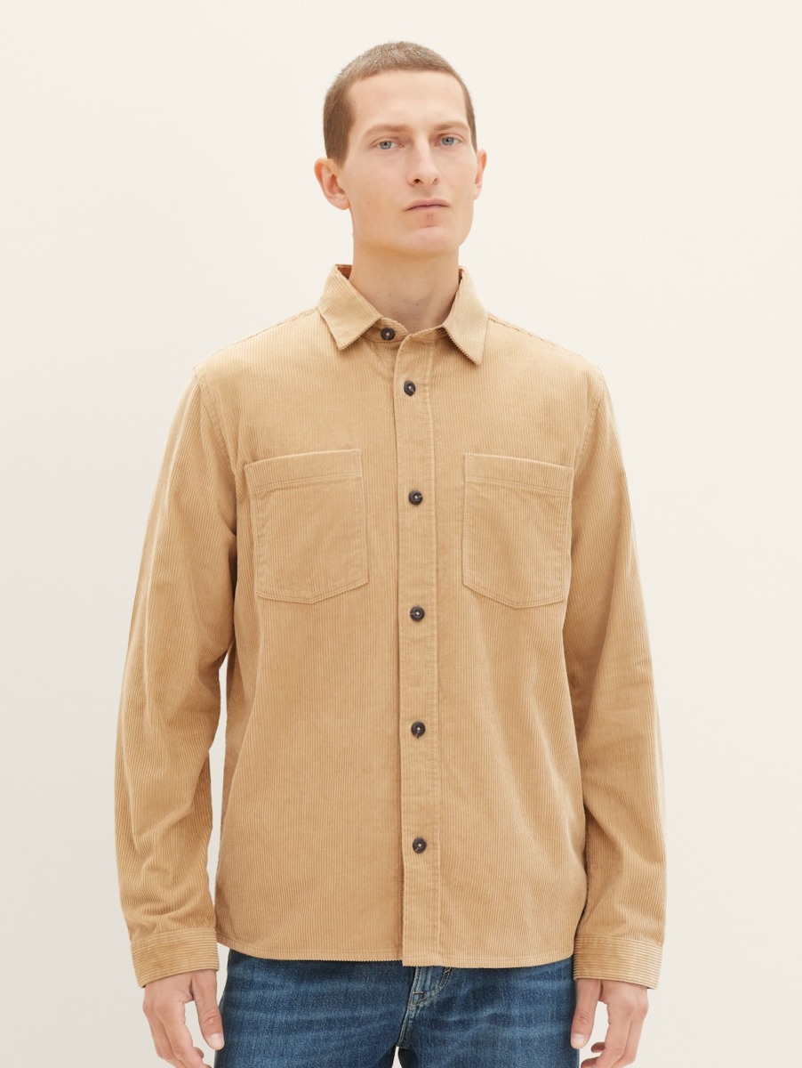 Gents Sand Shirt - Tom Tailor GOOFASH