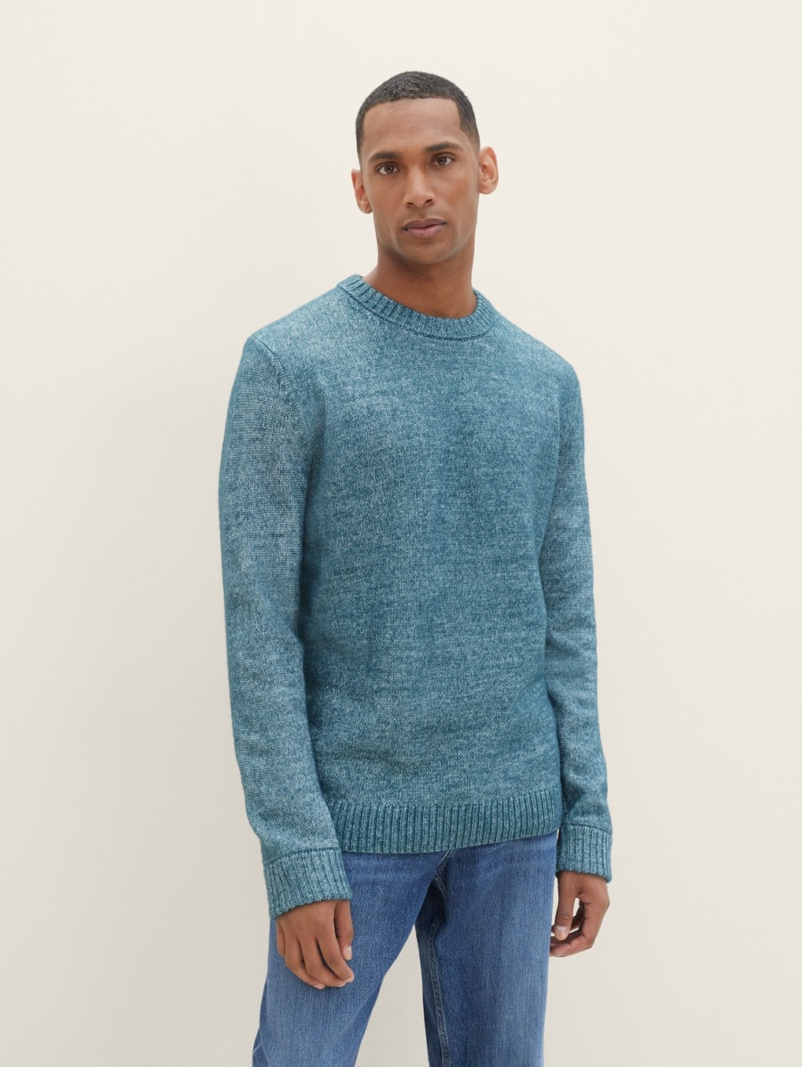 Green - Knitting Sweater - Gents - Tom Tailor GOOFASH