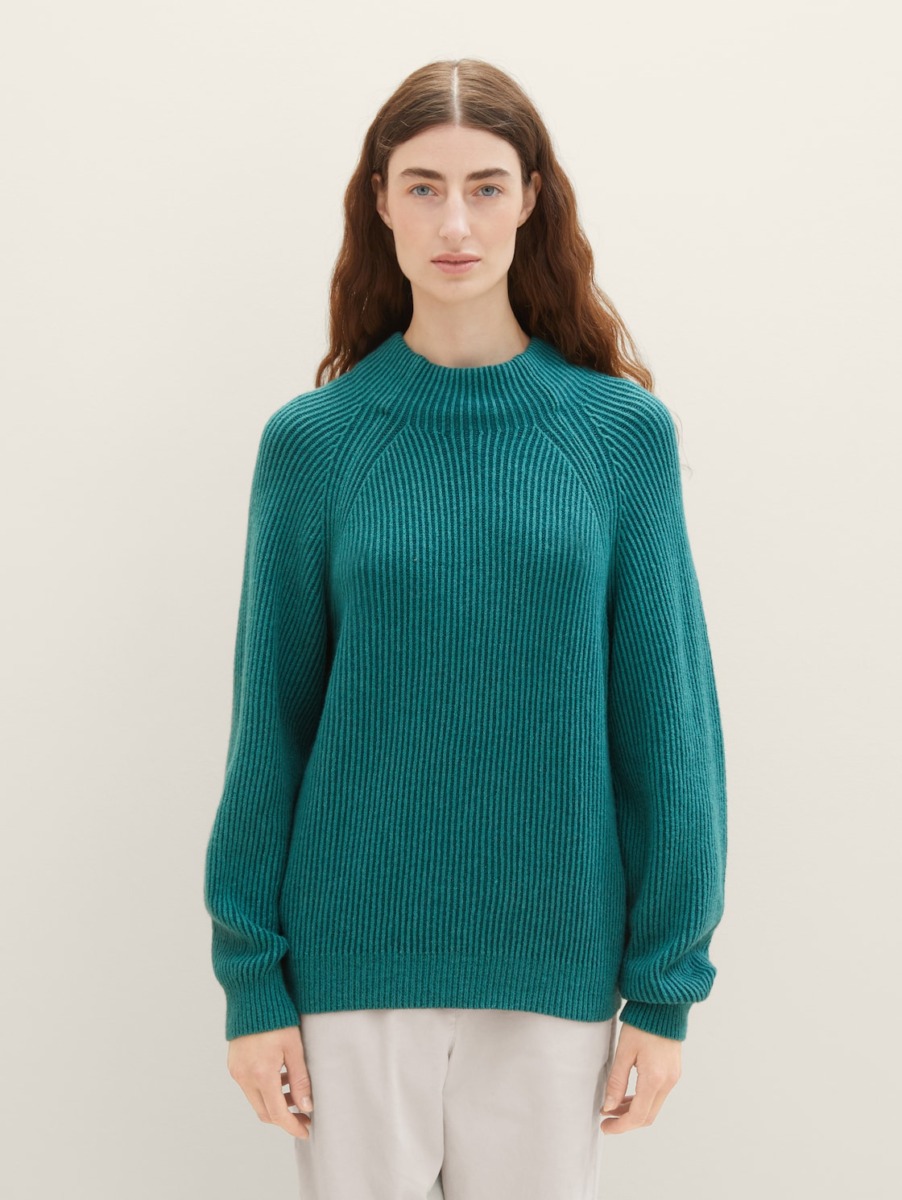 Green Knitting Sweater for Women by Tom Tailor GOOFASH
