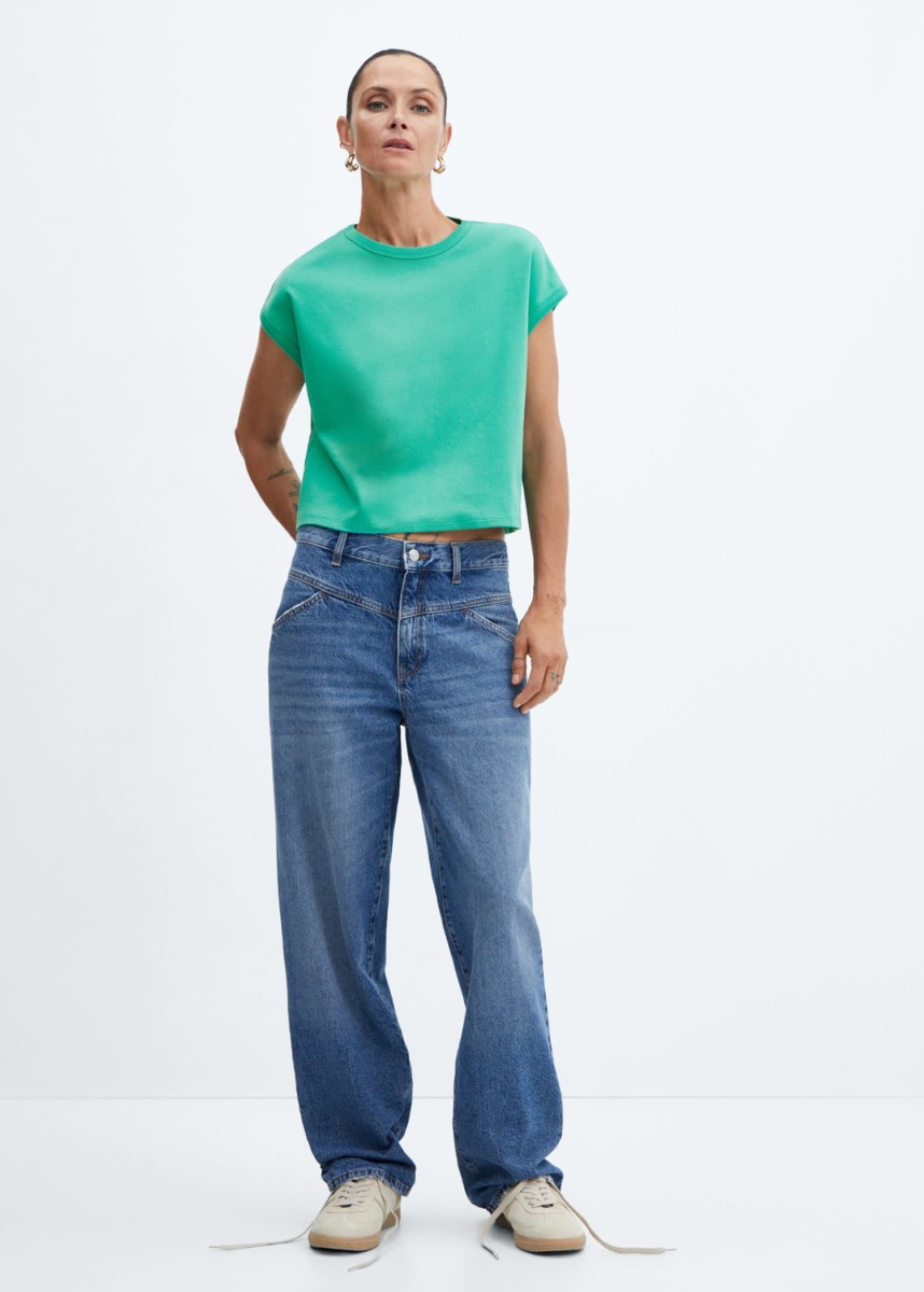 Green Ladies T-Shirt - Mango GOOFASH