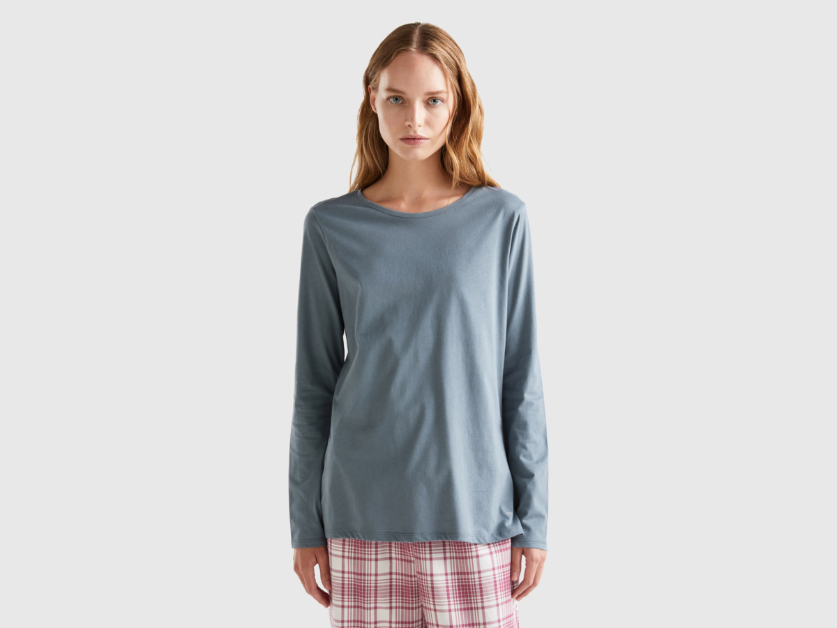 Grey - T-Shirt - United Colors of Benetton - Woman - Benetton GOOFASH