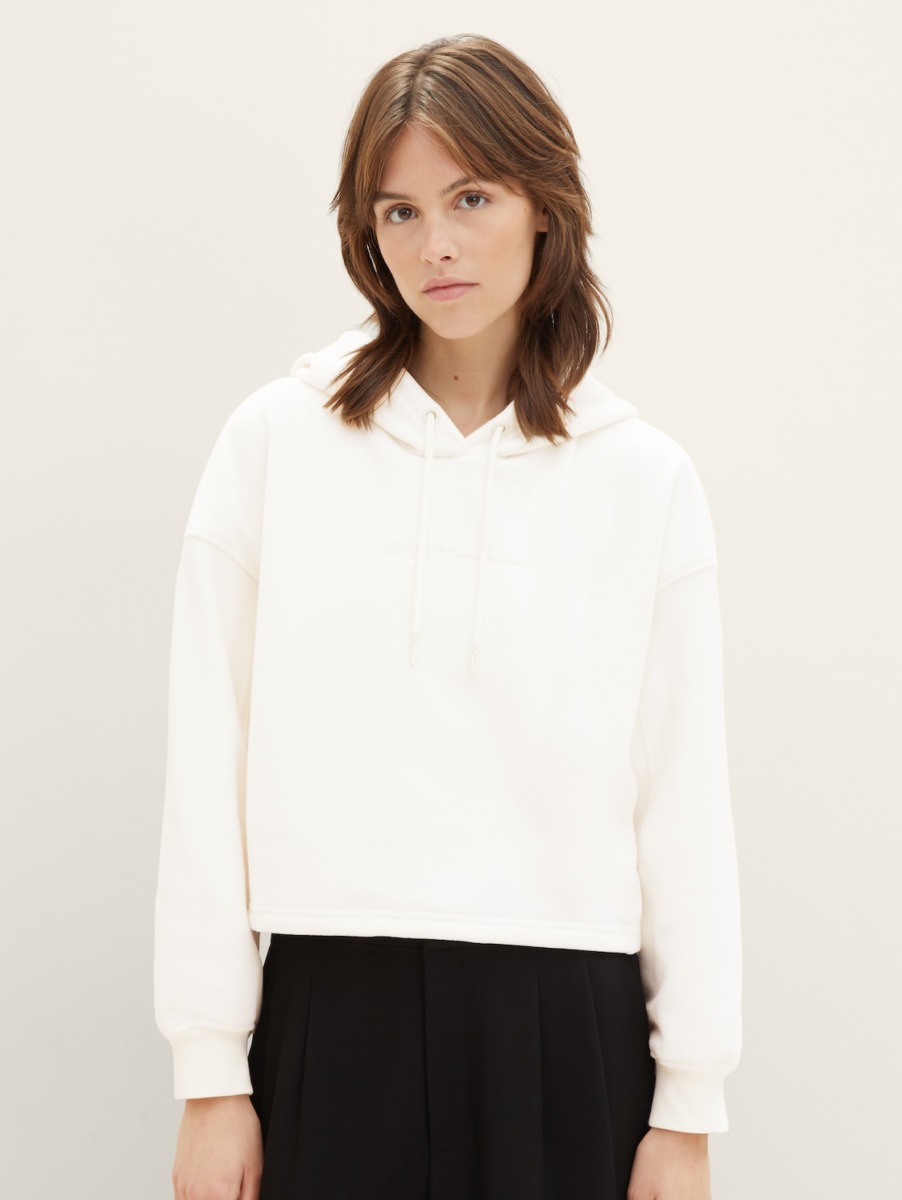 Hoodie in White for Woman from Tom Tailor GOOFASH