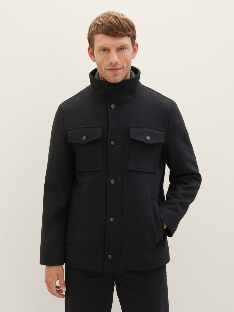 Jacket Black - Tom Tailor - Man GOOFASH