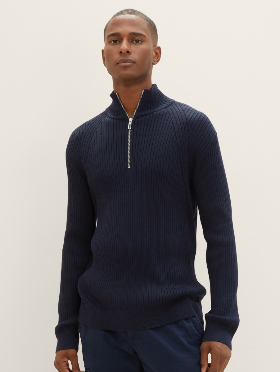 Knitting Sweater Blue from Tom Tailor GOOFASH