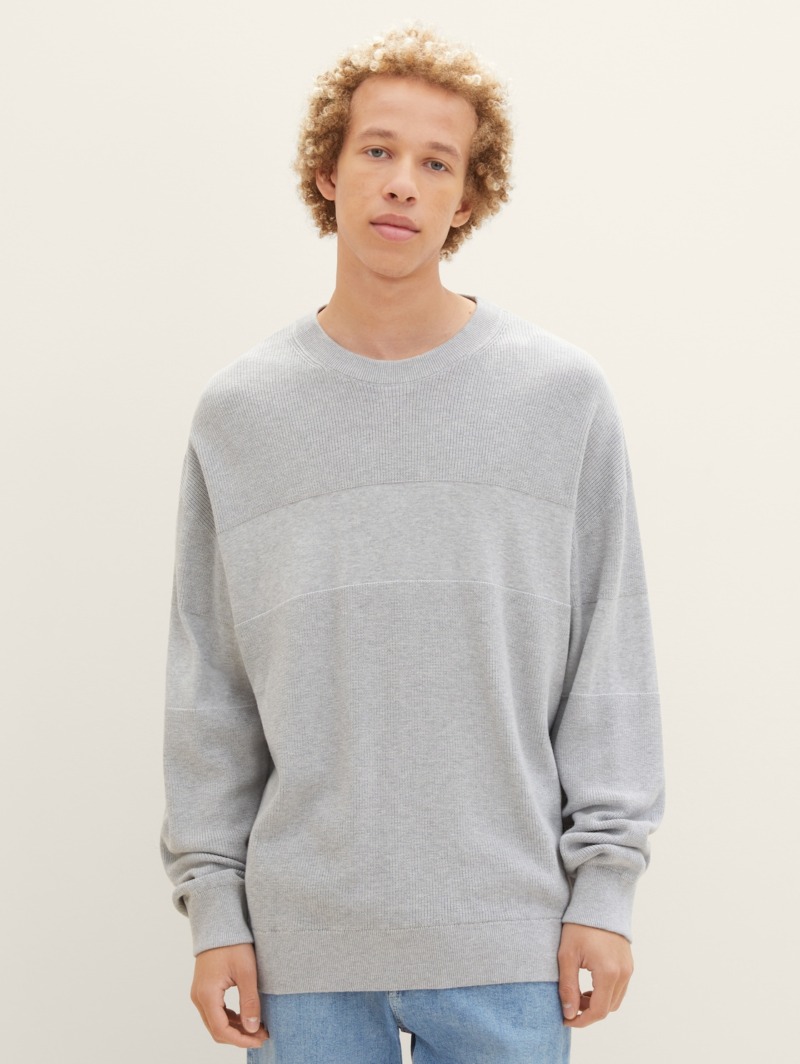 Knitting Sweater Grey - Tom Tailor GOOFASH