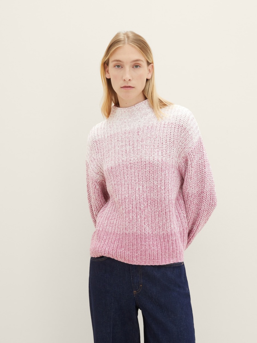 Knitting Sweater - Pink - Tom Tailor GOOFASH