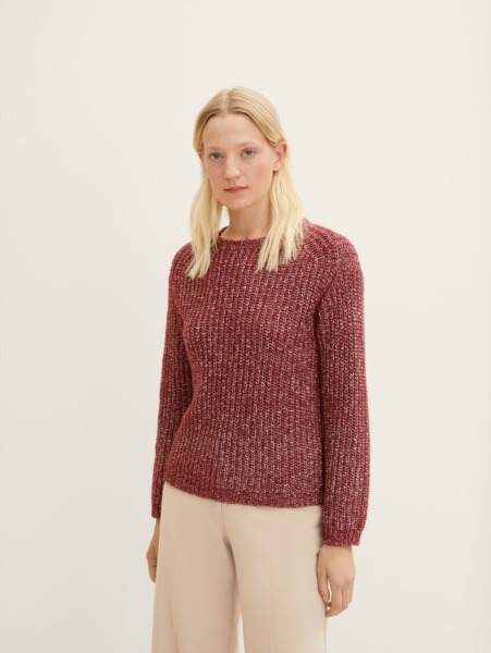 Knitting Sweater Red by Tom Tailor GOOFASH