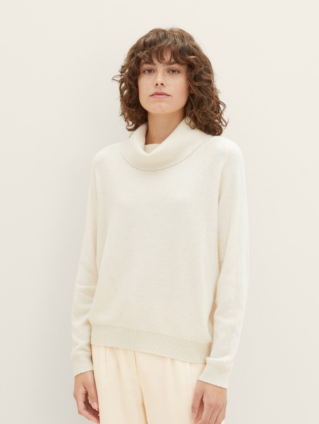 Knitting Sweater in Beige by Tom Tailor GOOFASH