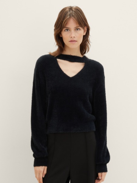 Knitting Sweater in Black for Women from Tom Tailor GOOFASH