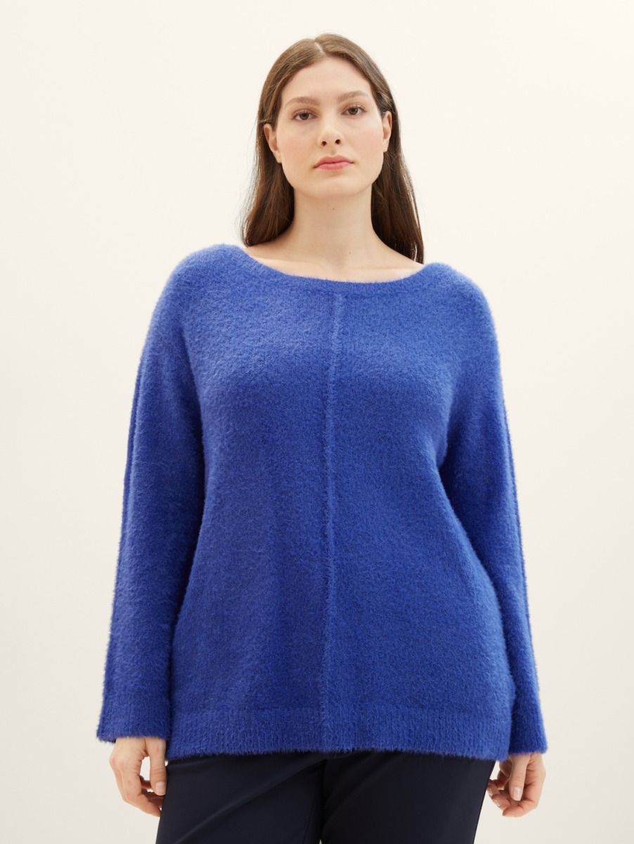 Knitting Sweater in Blue for Woman by Tom Tailor GOOFASH