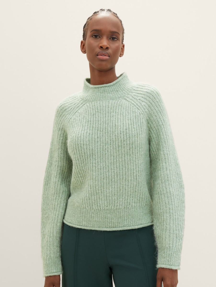 Knitting Sweater in Green for Woman at Tom Tailor GOOFASH