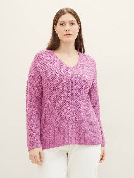 Knitting Sweater in Pink Tom Tailor GOOFASH