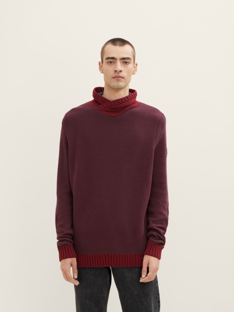 Knitting Sweater in Red for Man at Tom Tailor GOOFASH