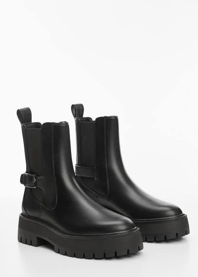 Ladies Black Ankle Boots from Mango GOOFASH