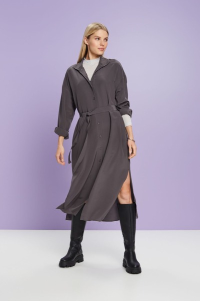 Ladies Blouse Dress Grey from Esprit GOOFASH