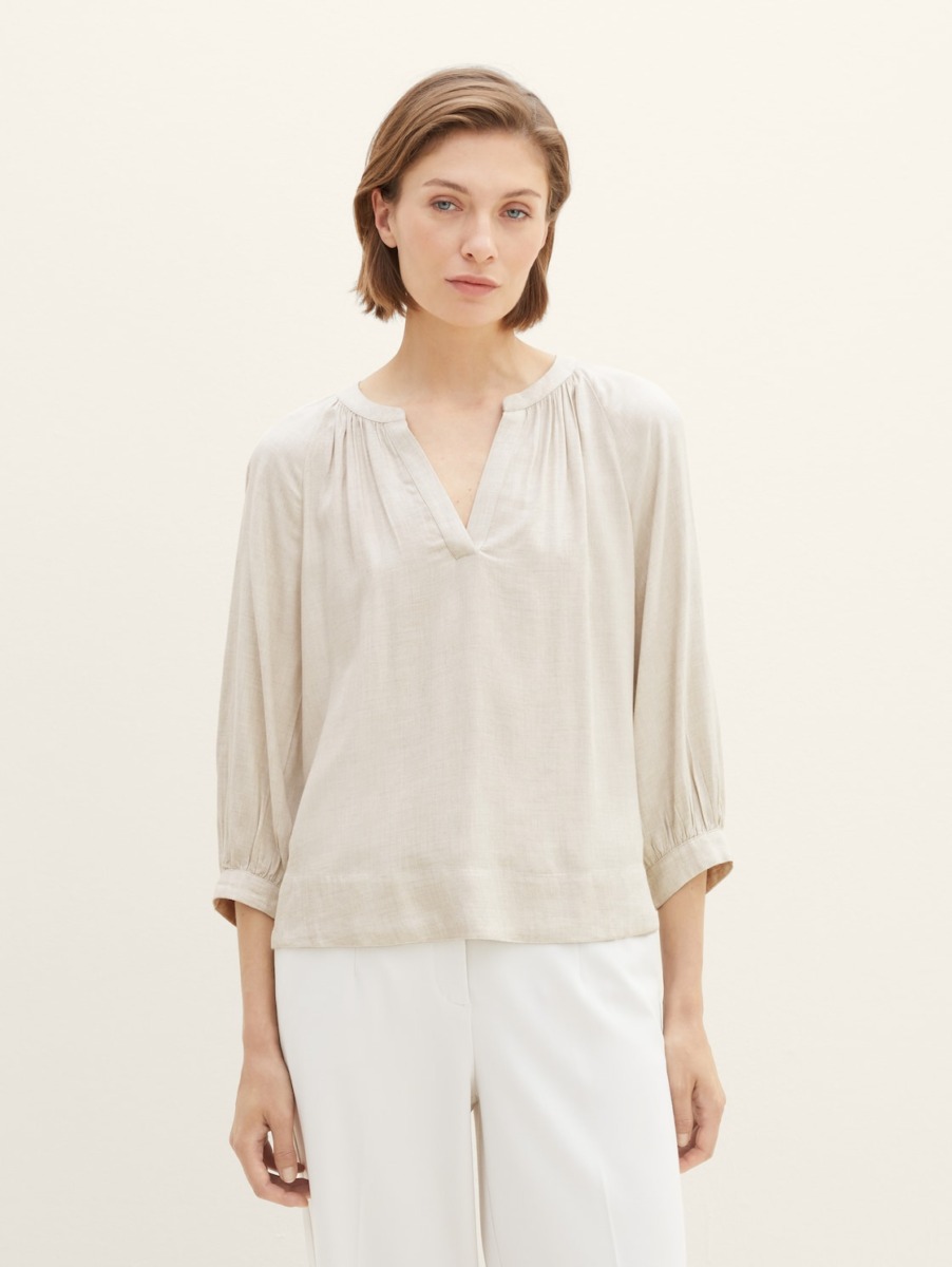 Ladies Blouse Grey from Tom Tailor GOOFASH