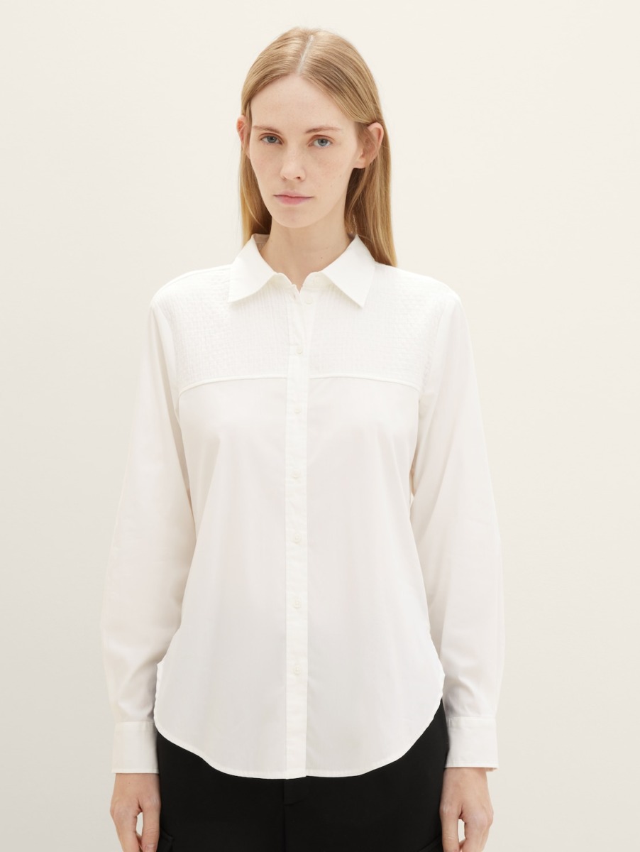 Ladies Blouse in White from Tom Tailor GOOFASH