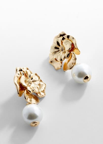 Ladies Gold Earrings by Mango GOOFASH